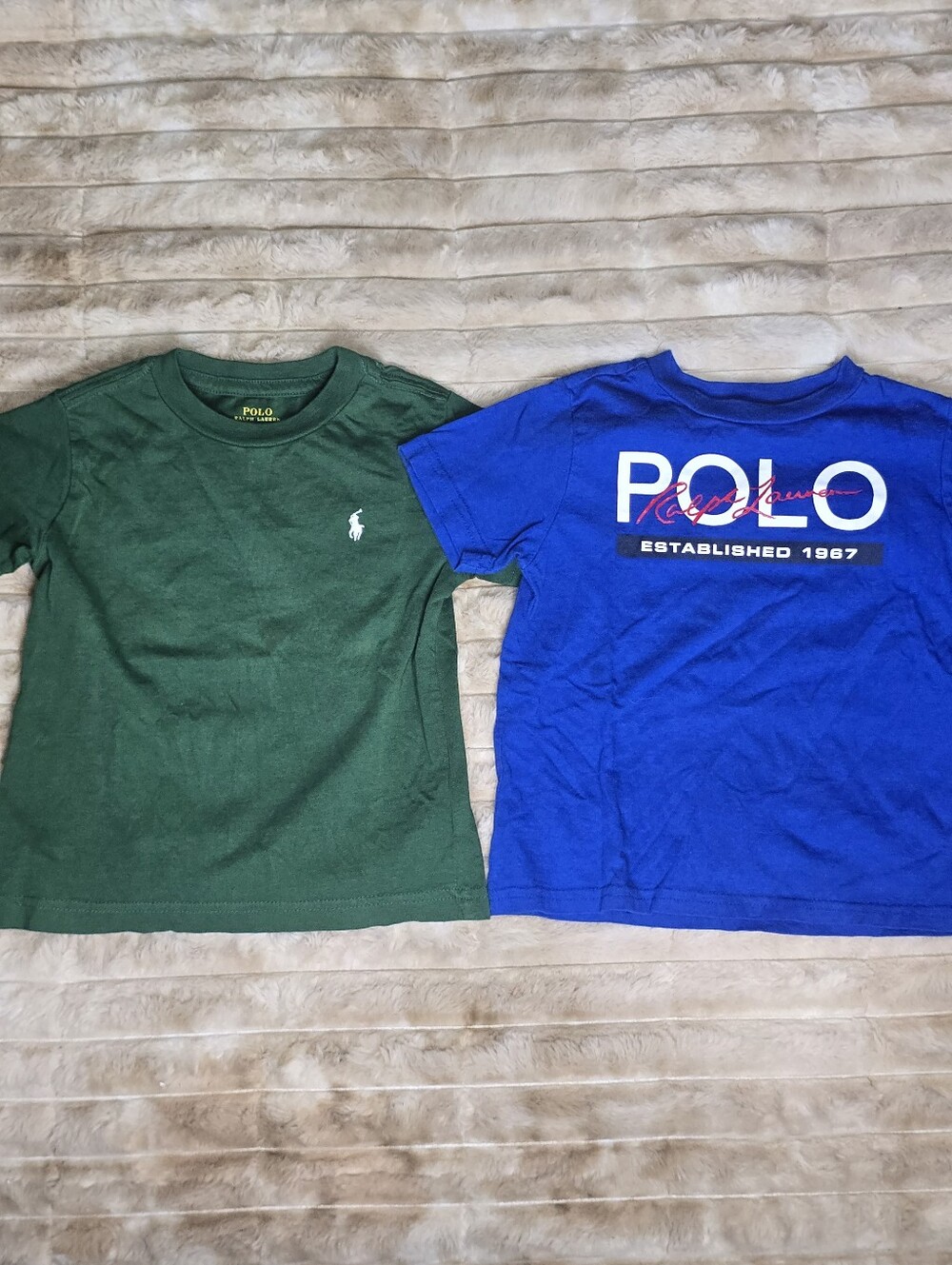 Polo by Ralph Lauren Boys Green & Blue Short-Sleeve Tee Set